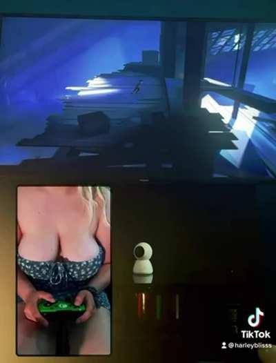 What caught your attention more my mug boobs or the game lol