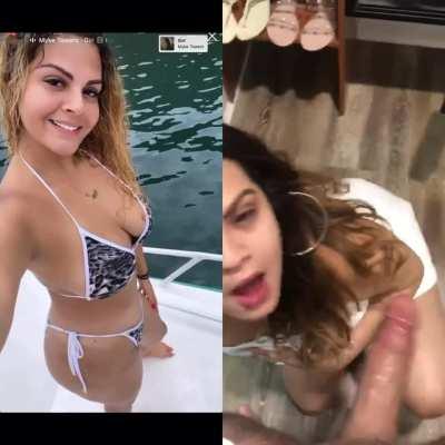 Sexy Latina Teen from Tik-Tok LEAKED Blowjob Video Comment for her @ and FULL VIDEO