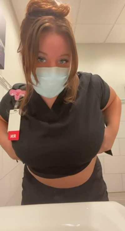 Nurse Boob Bounce @ Work 🫣